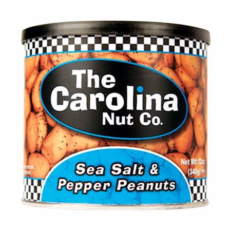 THE CAROLINA NUT CO Sea Salt and Pepper Peanuts 12 oz Can 11008